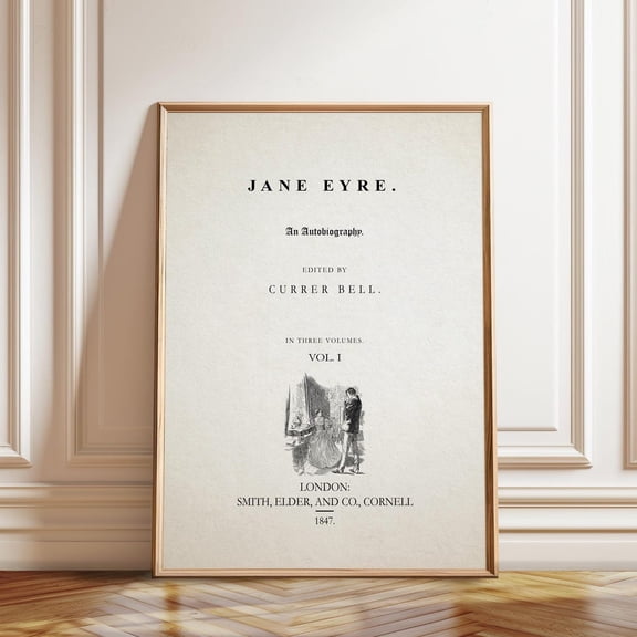 Jane Eyre Literary Title Page Poster