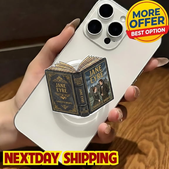 Jane Eyre| Reading Lover Accessories | Personalized Bookish E-reader Grip | Phone Holder | Magnetic Phone Grip | Gift for Bookworms