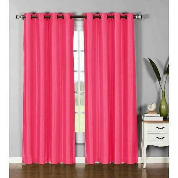 Jane Faux Silk Grommet Curtain Panels