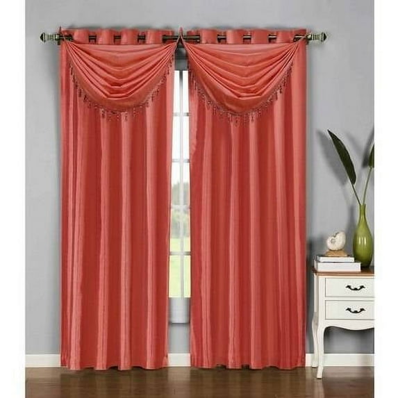 Jane Faux Silk Grommet Curtain Panels