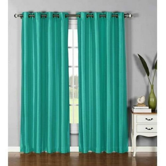 Jane Faux Silk Grommet Curtain Panels