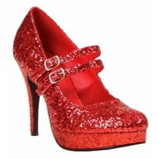 Jane G Adult Costume Shoes Red - Size 5
