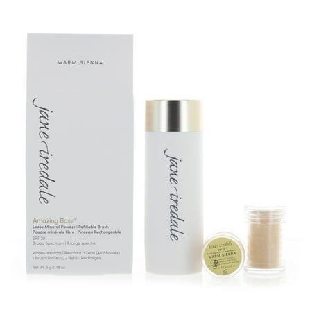 Jane Iredale Amazing Base Loose Minerals Powder Refillable Brush 5g 0.18oz Warm Sienna