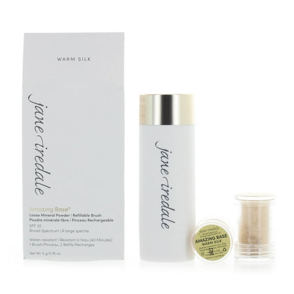 Jane Iredale Amazing Base Loose Minerals Powder Refillable Brush 5g 0.18oz Warm Silk