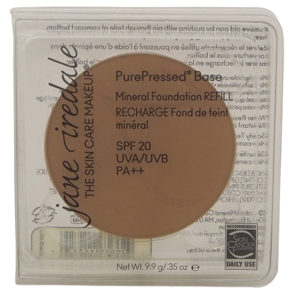 Jane Iredale PurePressed Base Mineral Foundation Refill SPF 20, Caramel 0.35 oz