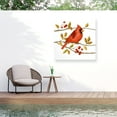 thumbnail image 1 of Jane Maday 'Birds And Berries III' Outdoor Canvas 18x24, 1 of 5
