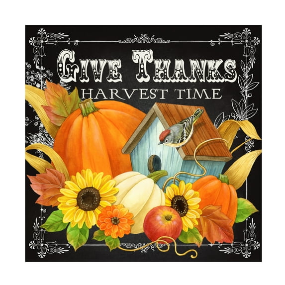 Jane Maday 'Harvest Greetings II' Canvas Art
