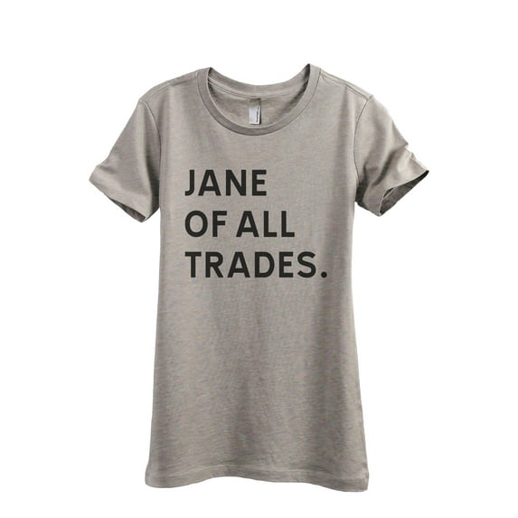 Jane Of All Trades Women's Fashion Relaxed T-Shirt Tee Heather Tan Large