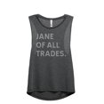thumbnail image 1 of Jane Of All Trades Women's Fashion Sleeveless Muscle Workout Yoga Tank Top Charcoal Grey 2X-Large, 1 of 3