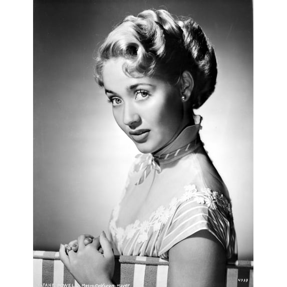 Jane Powell on an Off Shoulder Dress and Leaning Photo Print (24 x 30)