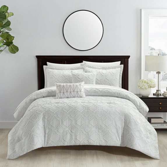 Jane Queen White 5pc Comforter Set