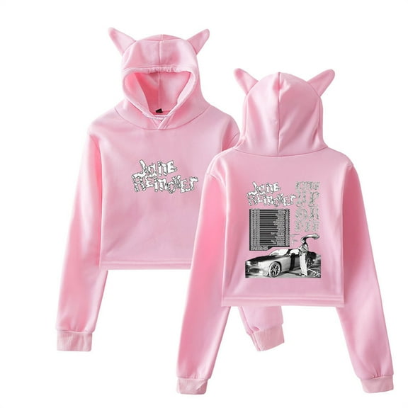 Jane Remover 2025 Tour Short Hoodies Fashion Cat Ear Sweatshirt Women Casual Wear