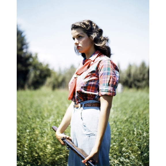 Jane Russell 24X36 Classic Hollywood Poster Young Pose Holding Rifle