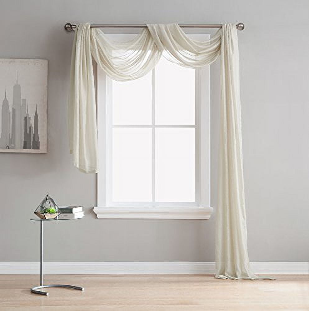 Beige window sale scarf