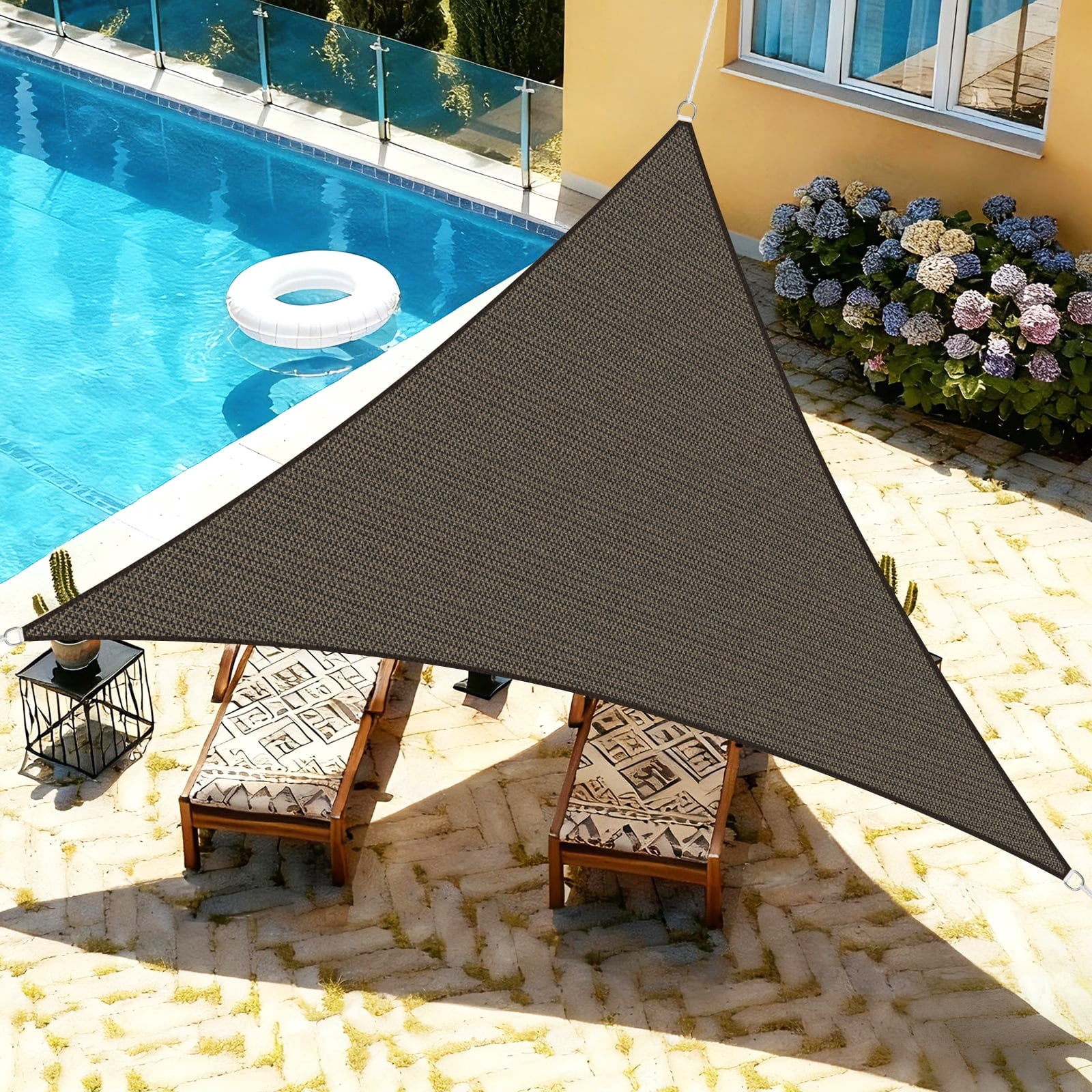 Jane Stone 10'X10'X14' Sun Shade Sail Triangle Outdoor Canopy Cover UV ...