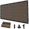 thumbnail image 1 of Jane Stone 3'X10' Rectangular 200 GSM UV Protected 100% HDPE Shade Cloth with Grommets,90% UV Block Outdoor Canopy Screen,Mocha, 1 of 7