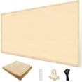 thumbnail image 1 of Jane Stone 4'X12' Rectangular 200 GSM UV Protected 100% HDPE Shade Cloth with Grommets,90% UV Block Outdoor Canopy Screen,Wheat, 1 of 7