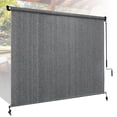 thumbnail image 1 of Jane Stone 8'W x8'H Rectangle 220 GSM HDPE Cordless Roll up Roller Sun Shade with Valance,Exterior Shade for Patio Porch Pergola,Gray, 1 of 6