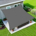 thumbnail image 1 of Jane Stone 10'X10' Square 185 GSM HDPE Curved Edge Sun Sail,95% UV Block Breathable Canopy for Patio Garden Backyard,Dark Grey, 1 of 7