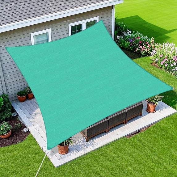 Jane Stone 16'X16' Square Curved Edge Sun Sail,95% UV Block Breathable Outdoor Canopy for Patio Garden Backyard,Turquoise