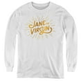 thumbnail image 1 of Jane The Virgin Golden Logo Youth Long Sleeve T-Shirt White, 1 of 1