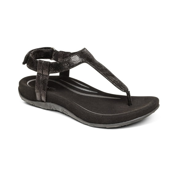 Aetrex Women's Jane Orthopedic Ankle Strap Thong Sandals for Women Dressy
