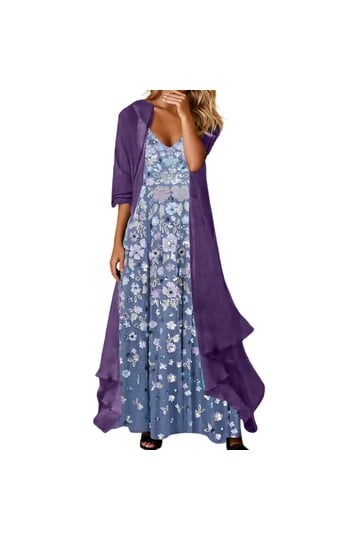 maxi 2 piece dress for women Long Sleeve Crystal Two Piece Maxi Dress White