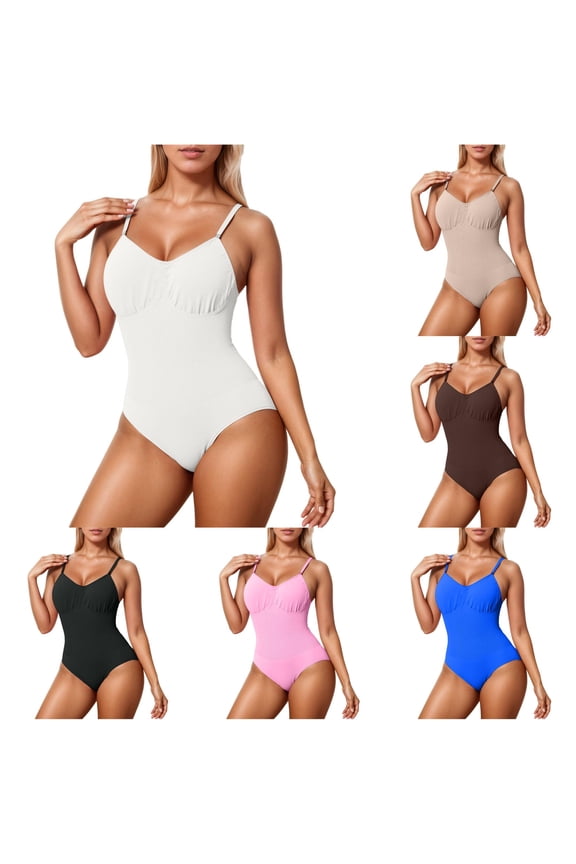 Seamless Postpartum Shapewear Bodysuit, Adjustable Spaghetti Strap Tummy Control Butt Lifting One Piece, 1 Piece, XS-S-M-L-XL-XXL-XXXL Plus Size Friendly
