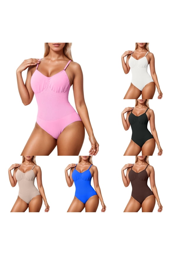 Seamless Postpartum Shapewear Bodysuit, Adjustable Spaghetti Strap Tummy Control Butt Lifting One Piece, 1 Piece, XS-S-M-L-XL-XXL-XXXL Plus Size Friendly