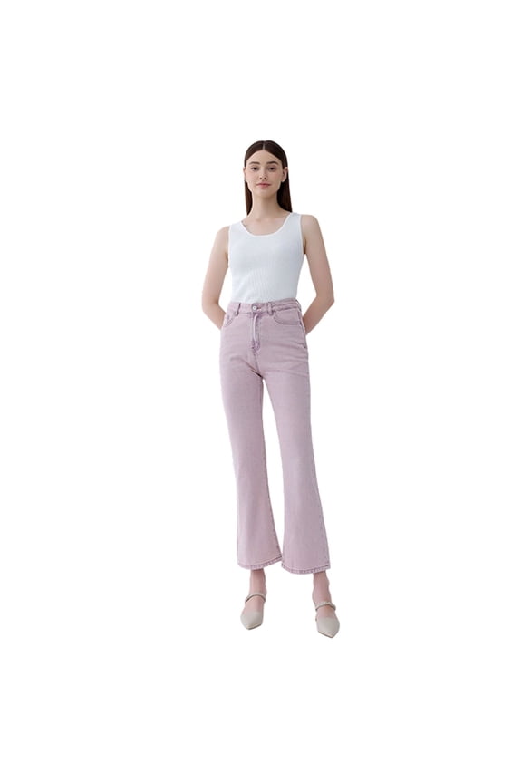 Women’S High Waisted Flare Leg Jeans, Vintage Washed Slimming Casual Trousers, Soft Denim Daily Wear Pants, 1 Piece, Sizes 25 Through 30