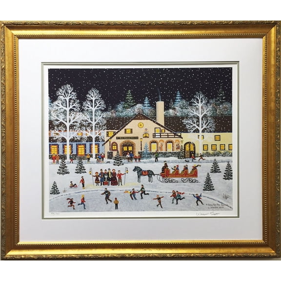 Jane Wooster Scott "A Song for the Season" CUSTOM FRAMED Litho Signed Sun Valley Generic