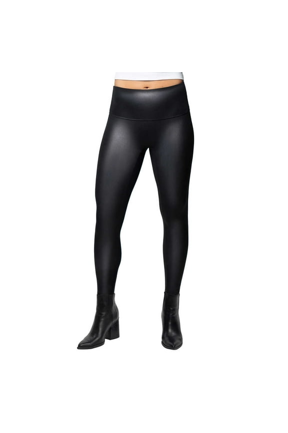 Jane and Bleecker Women's Faux Leather Legging (Black, Small 2-4)