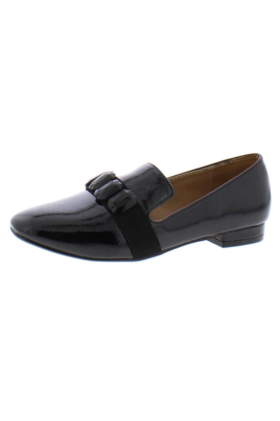 Womens Annie Patent Fashion Loafers Black 9.5 Medium (B,M)