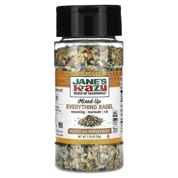 Jane's Krazy, Everything Krazy Not Just for Bagel Seasoning, 2.75 oz Pack of 3