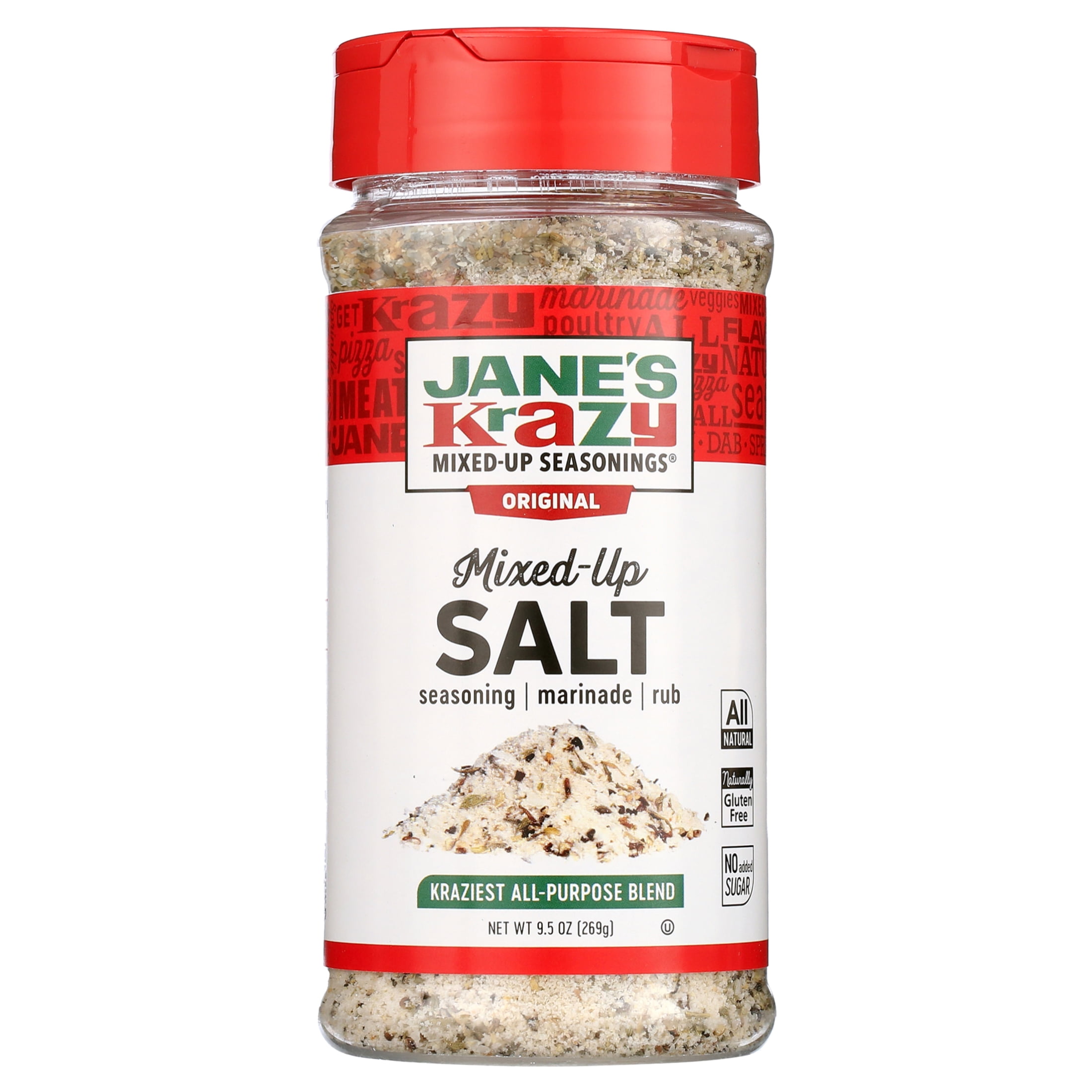 Jane's Krazy, Marinade & Seasoning, Original MixedUp Salt, 9.5 oz (269