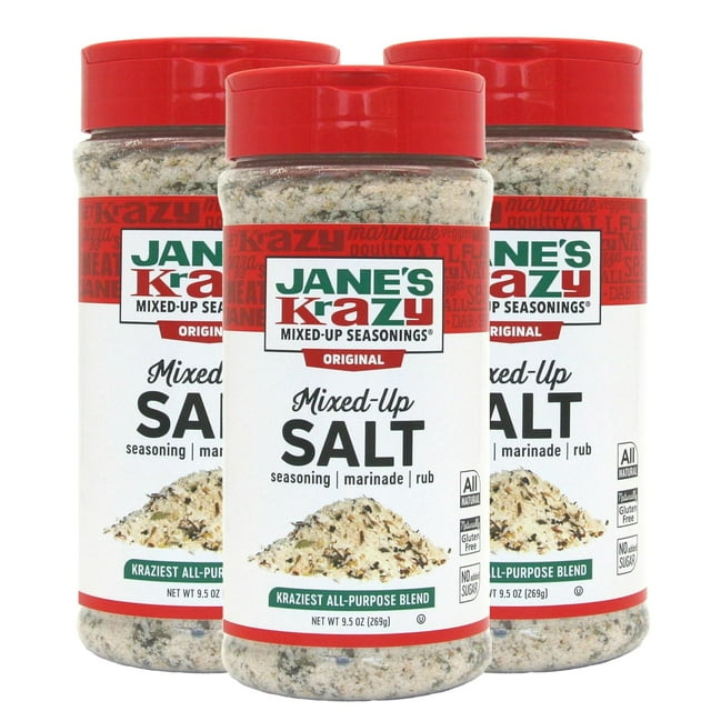 Original Salt Jane's Krazy Mixed-up Original Salt Blend 9.5 Oz (Pack of 3) - Walmart.com