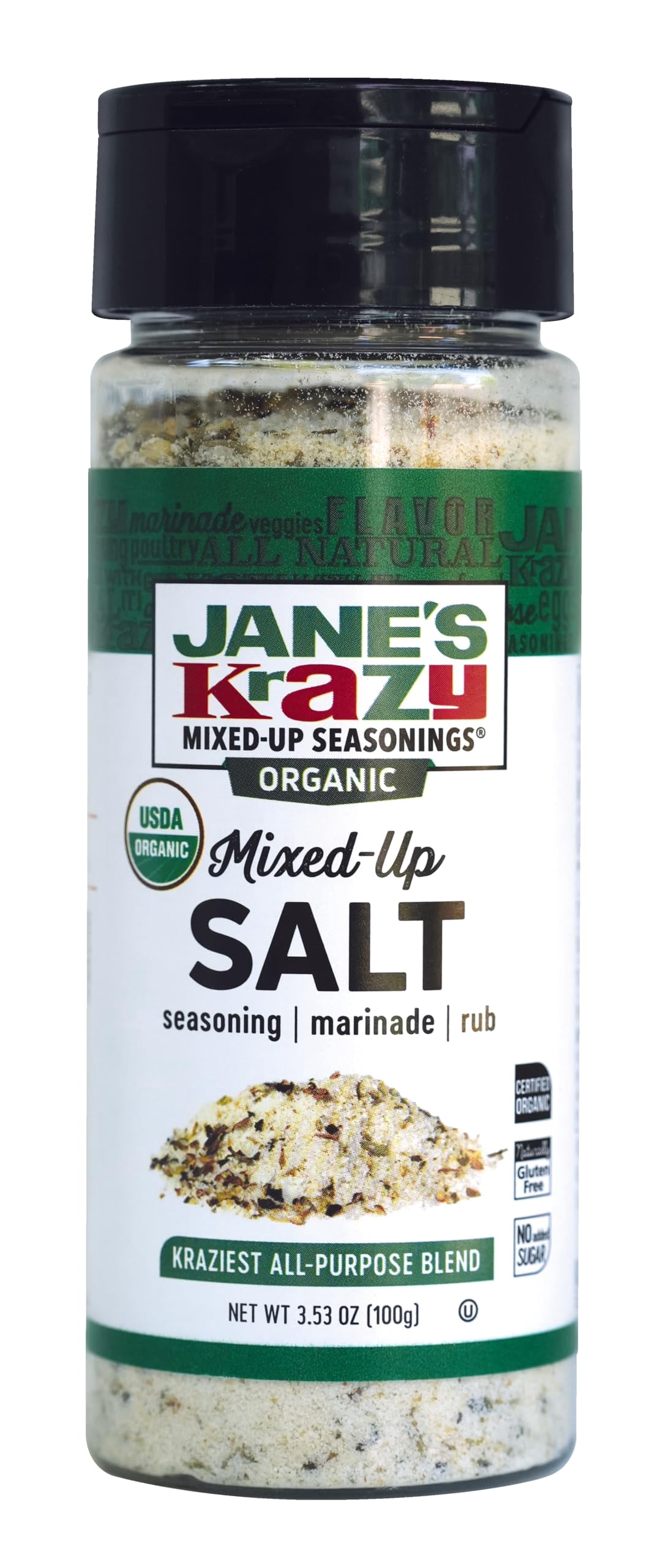 Jane’s Krazy Organic Mixed-Up BCF26 Salt Blend 3.53oz | Seasoned Salt ...