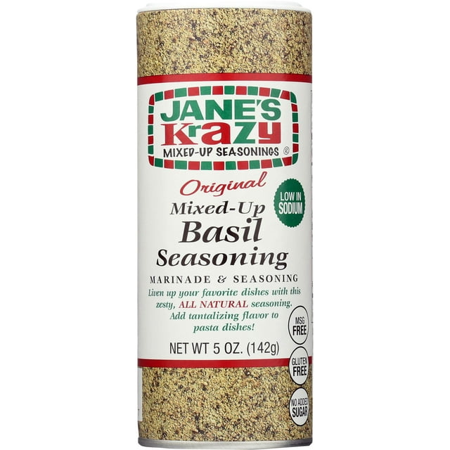 Jane's Krazy Seasonings MixedUp OIF8 Basil Seasoning, 5 Ounce