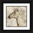 thumbnail image 1 of Janel Pahl 12x12 Black Ornate Wood Framed with Double Matting Museum Art Print Titled - Stallion I, 1 of 4