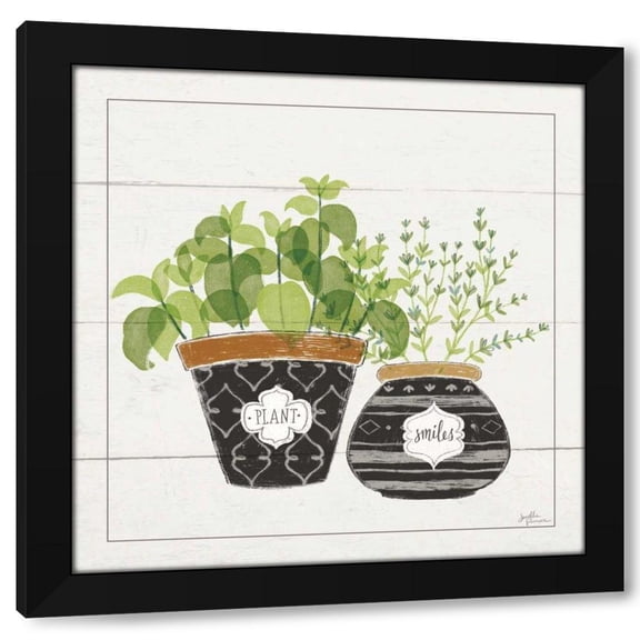 Janelle Penner 12x12 Black Modern Wood Framed Wall Art Titled - Fine Herbs V Smiles