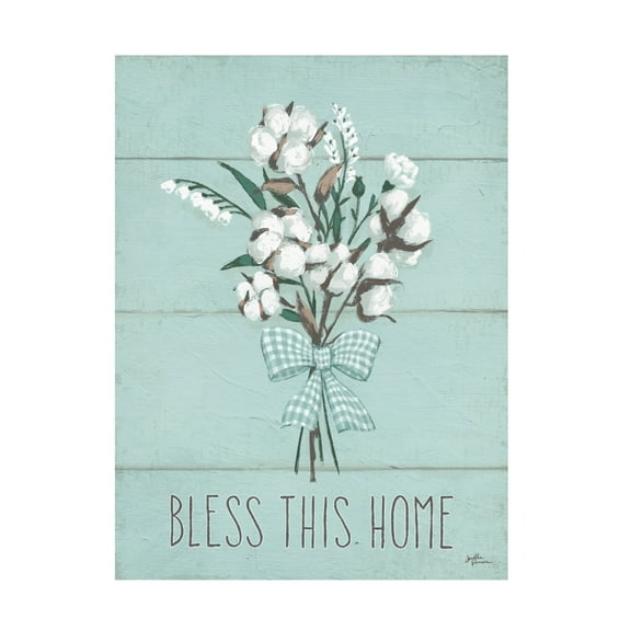 Janelle Penner 'Blessed II Mint' Canvas Art