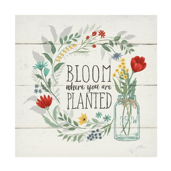 Janelle Penner 'Blooming Thoughts III' Canvas Art