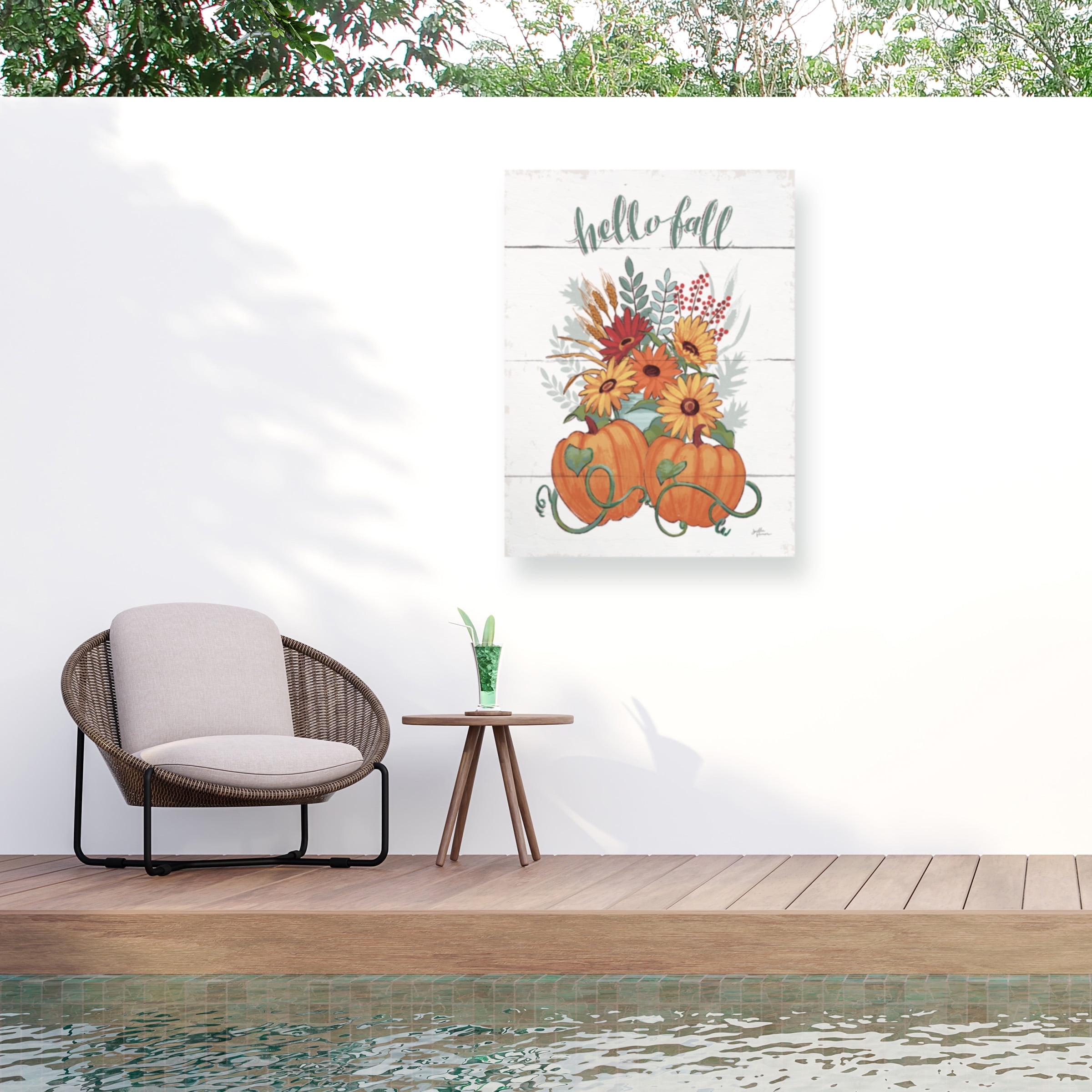 Janelle Penner 'Fall Fun II' Outdoor Canvas 19x19