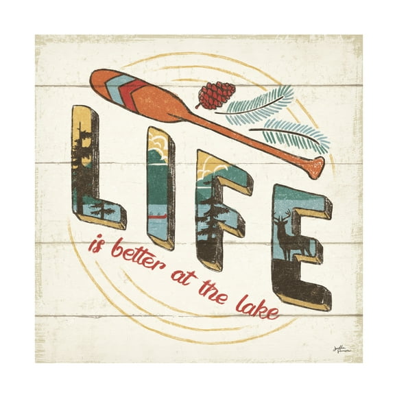 Janelle Penner 'Vintage Lake III' Canvas Art