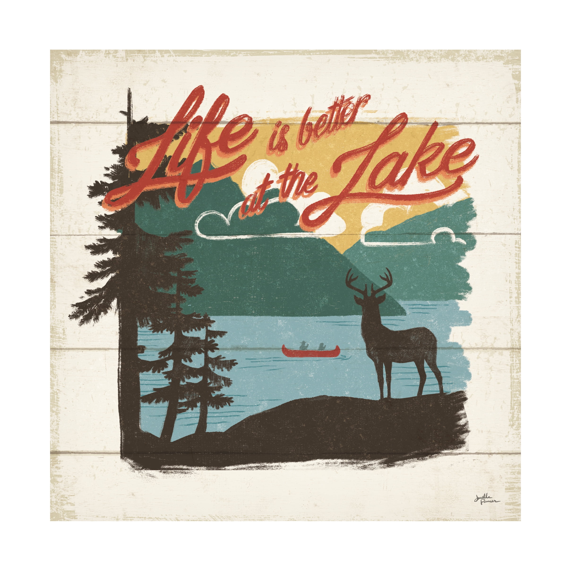 Janelle Penner 'Vintage Lake IV' Canvas Art