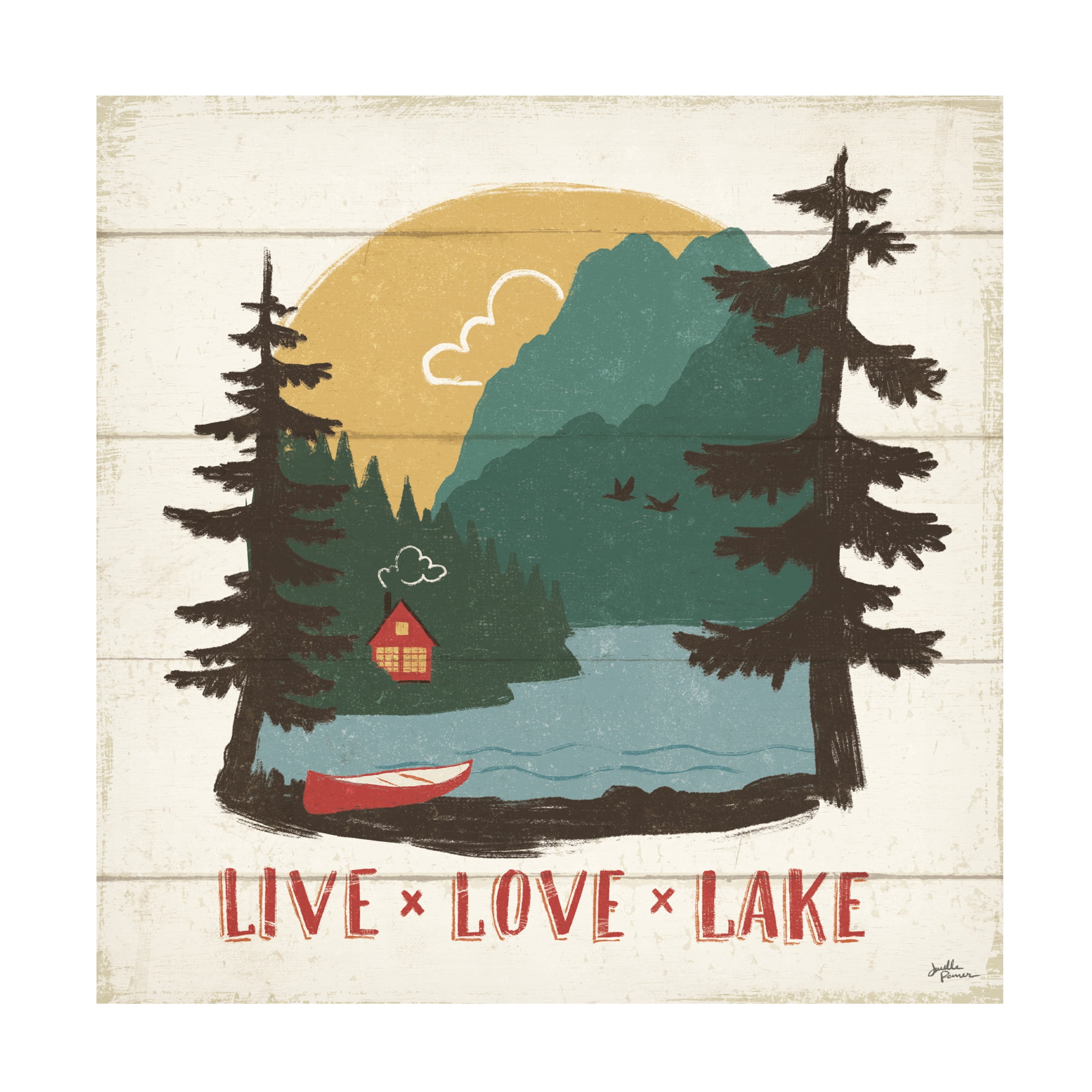 Janelle Penner 'Vintage Lake VII' Canvas Art