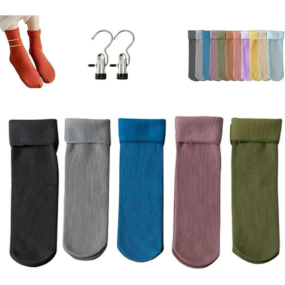Janemore Socks, Fleececozy - Ultra-Soft Velvet Slim Thermal Socks, Fleece Cozy Socks, Winter Stockings