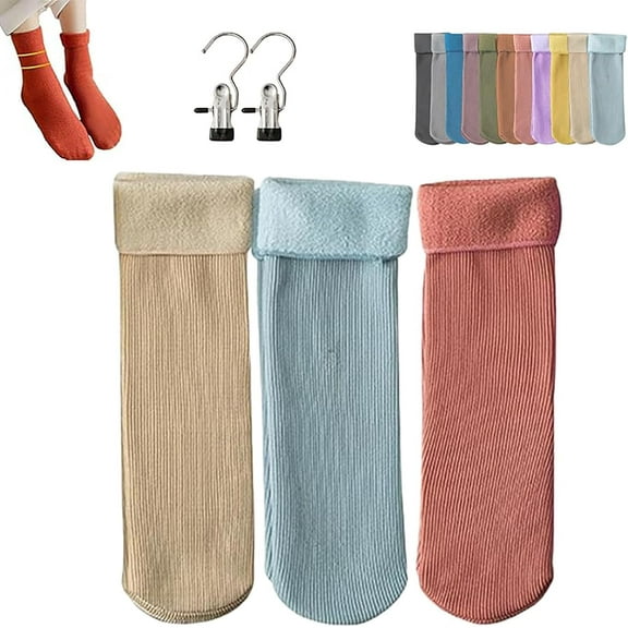 Janemore Socks, Fleececozy - Ultra-Soft Velvet Slim Thermal Socks, Fleece Cozy Socks, Winter Stockings