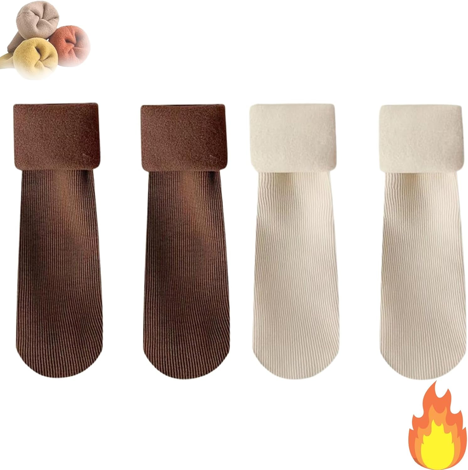 Manlira Women's Fleece Winter Socks - Ultra-Soft Velvet Thermal Socks, 5 Or 10 Pack, One Size Fits Most