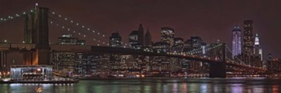 Janes Carousel at the base of the bridge Brooklyn Bridge Manhattan New York City New York State USA 2011 Canvas Art - Panoramic Images (36 x 12)